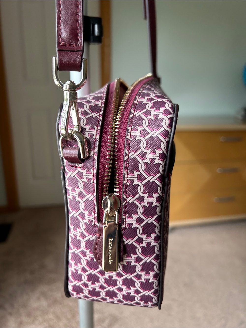 kate spade Burgundy and White Crossbody Bag - Picture 6 of 7